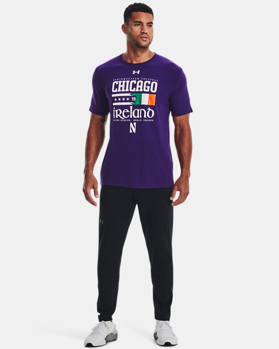 Men's UA Performance Cotton Collegiate T-Shirt, Purple, pdpMainDesktop image number 2